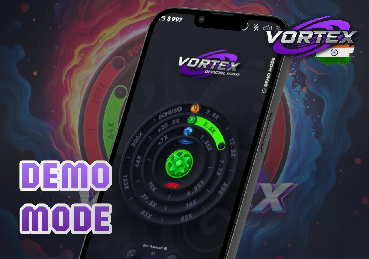 Try Vortex through the app with demo mode before real-money bets.