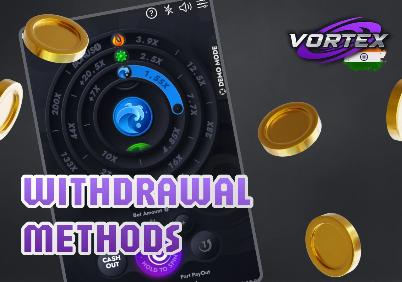 Available payout options including cards, e-wallets, and crypto.